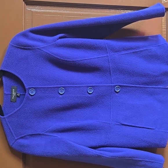 Talbots-Wool blend purple short button down front jkt Sz 2P - Picture 1 of 7